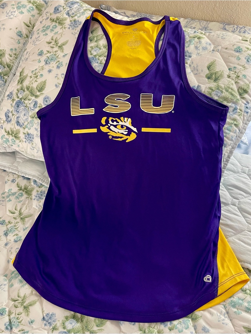 Colosseum Purple & Gold LSU Racerback Tank